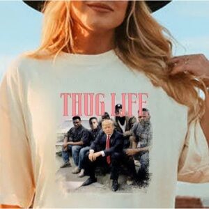 Thug life Trump crop tee